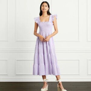 Ellie Nap Dress Lilac Stripe Linen (XXS)